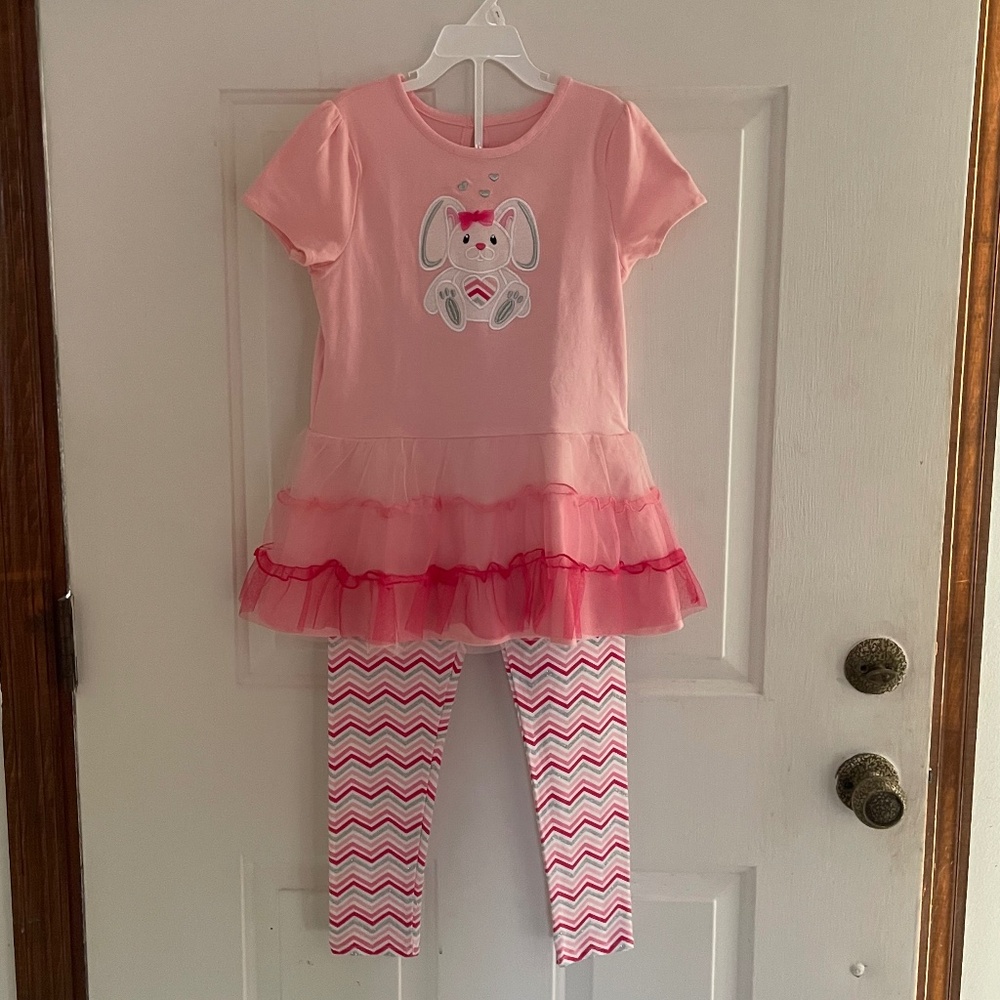 Bumble And Birdie Bunny Tunic & Pants Set Girls size 6X